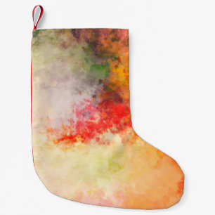 Brushed Painted Abstract Background. Brush stroked Small Christmas Stocking