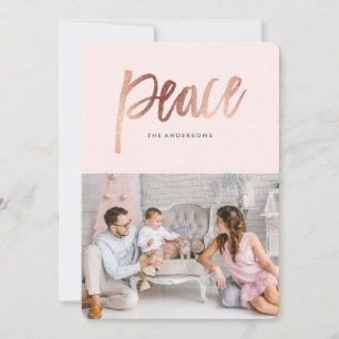 Brushed Peace Holiday Card