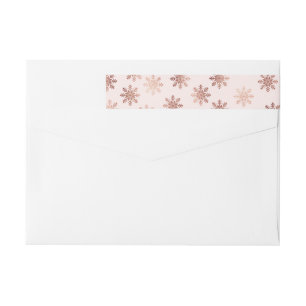 Brushed Peace Rose Gold Holiday Wrap Labels