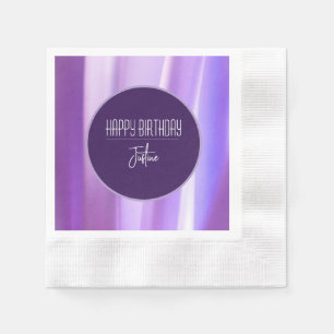 Brushed Petals Lavender Paper Napkin   Elegant Flo