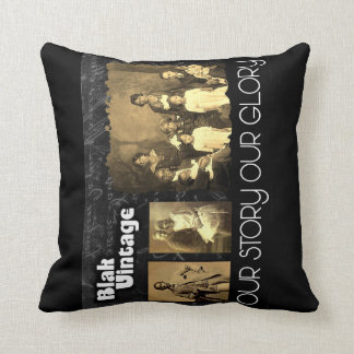 Brushed polyBlak Vintage  throw pillow