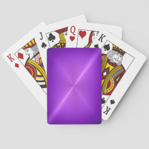 Brushed Purple Metal Playing Cards