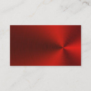 Brushed Red Metal Business Cards