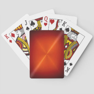 Brushed Red Metal Playing Cards