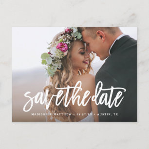 Brushed Save the Date Postcard