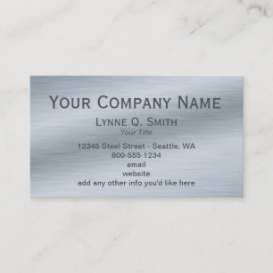 Brushed Silver Elegant Business Card