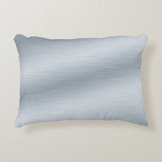 Brushed Silver Look Background Art Decorative Cushion (Front)
