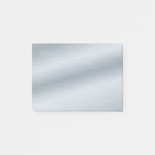 Brushed Silver Look Background Art Post-it Notes (Front)