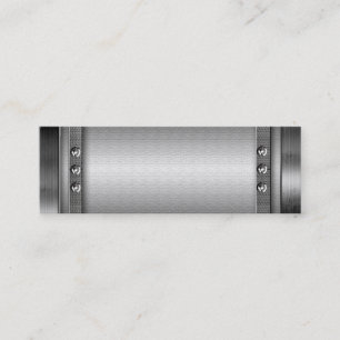 Brushed Silver Metal Business Cards