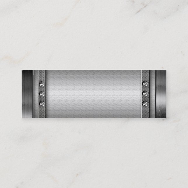 Brushed Silver Metal Business Cards (Front)
