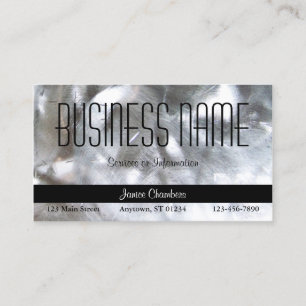Brushed Silver Metal Construction Business Card