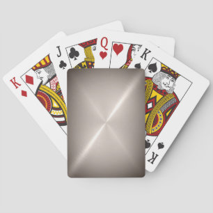 Brushed Silver Metal Playing Cards