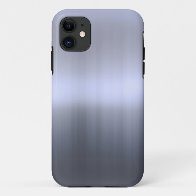 Brushed Silver Metal Textured Case-Mate iPhone Case (Back)