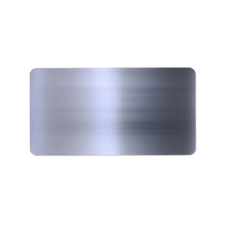Brushed Silver Metal Textured Label