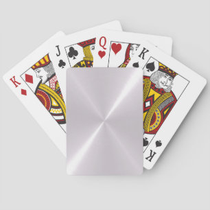 Brushed Silver Shiny Metal Playing Cards