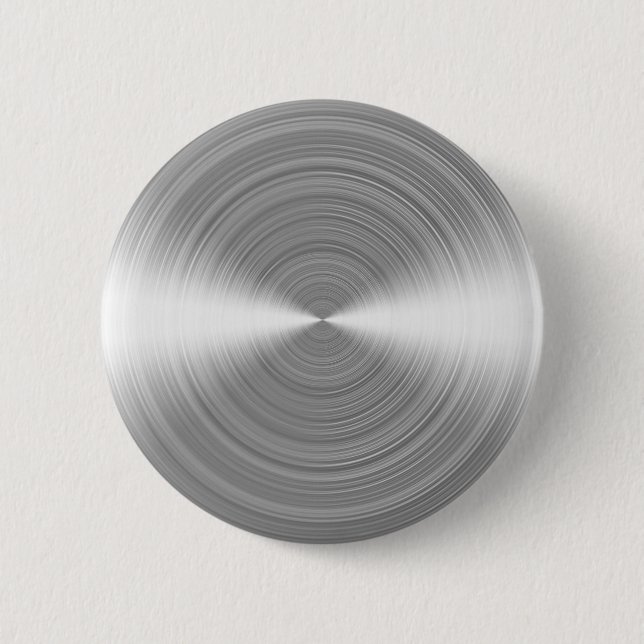 Brushed Stainless 6 Cm Round Badge (Front)
