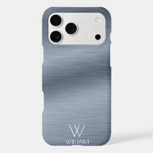 Brushed Stainless Steel Look Personalised Monogram