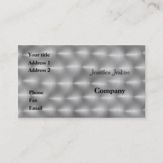 Brushed steel business card (Front)