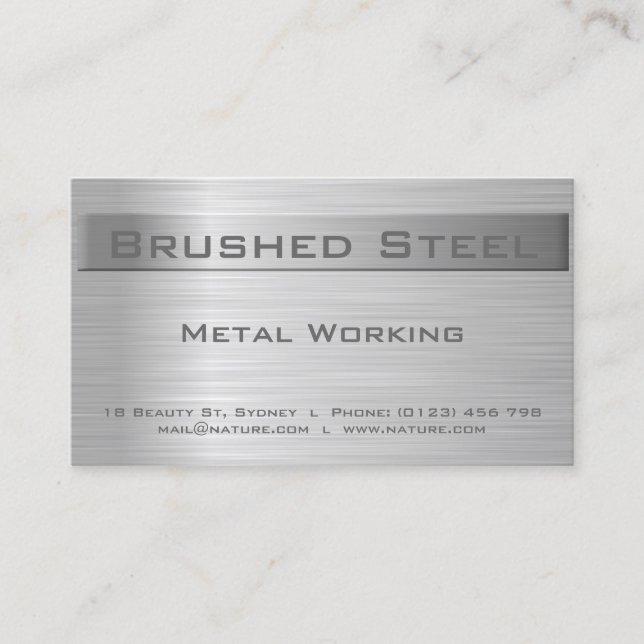 Brushed Steel Business card (Front)