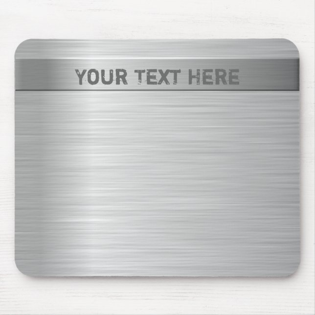 Brushed Steel Effect Mouse Mat (Front)