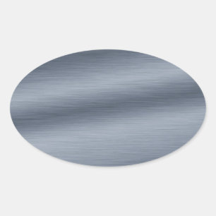 Brushed Steel Look Background Oval Sticker