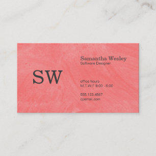 Brushed Texture (Guava) Business Card