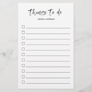 Brushed To Do List Note Stationery