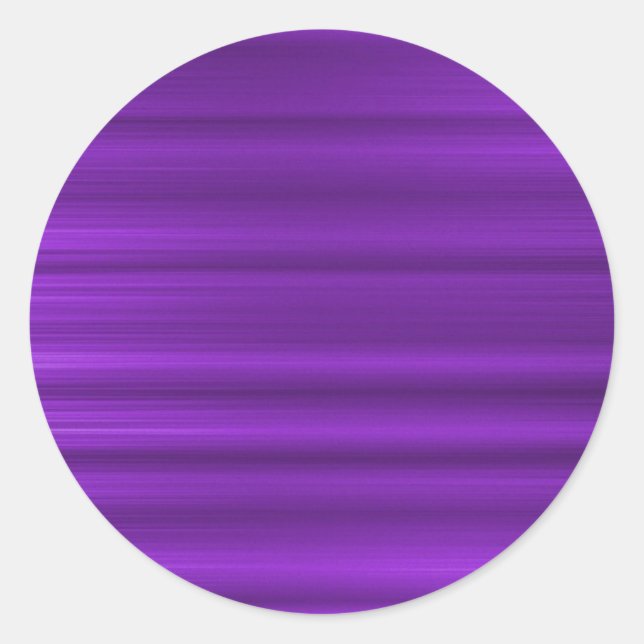 Brushed Violet Classic Round Sticker (Front)
