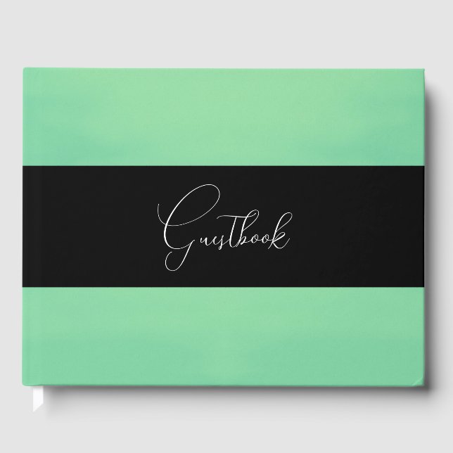Brushed Watercolor Texture Wedding Guest Book (Front)