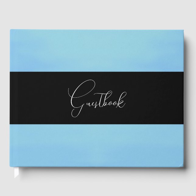Brushed Watercolor Texture Wedding Guest Book (Front)