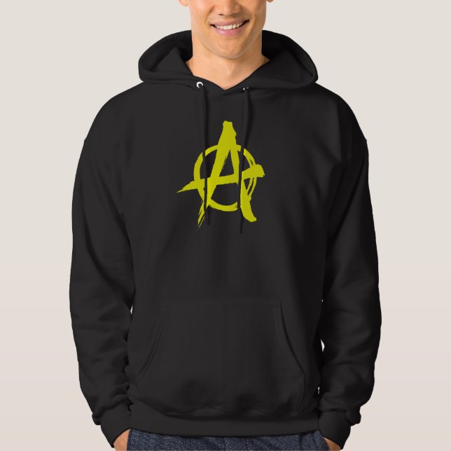 Brushed Yellow Anarchy Hoodie (Front)
