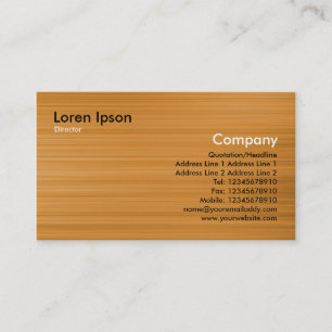 Brushed Yellow Business Card