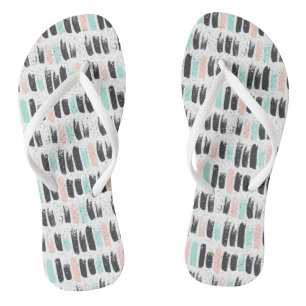 Brushes & Ink Strokes Pattern Flip Flops