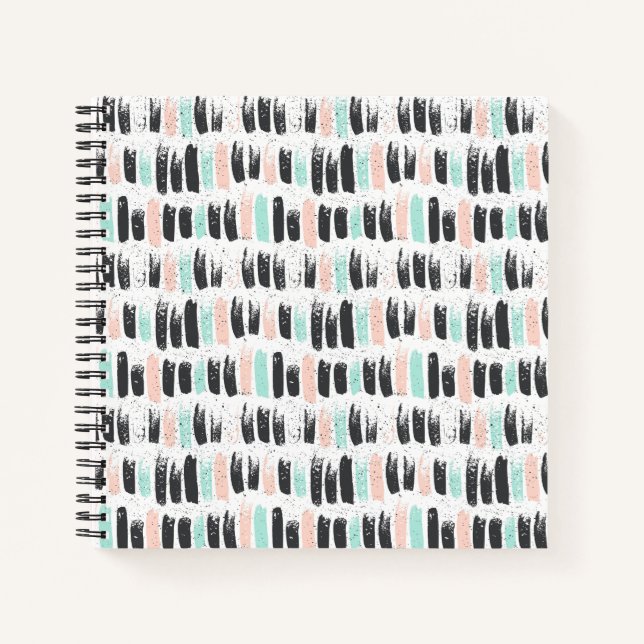 Brushes & Ink Strokes Pattern Notebook (Front)