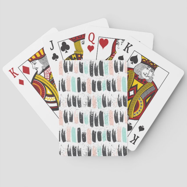 Brushes & Ink Strokes Pattern Playing Cards (Back)
