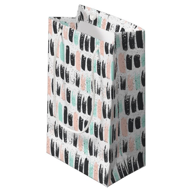 Brushes & Ink Strokes Pattern Small Gift Bag (Front Angled)