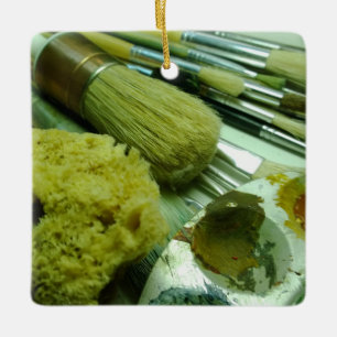 Brushes & Paint Ceramic Tree Decoration