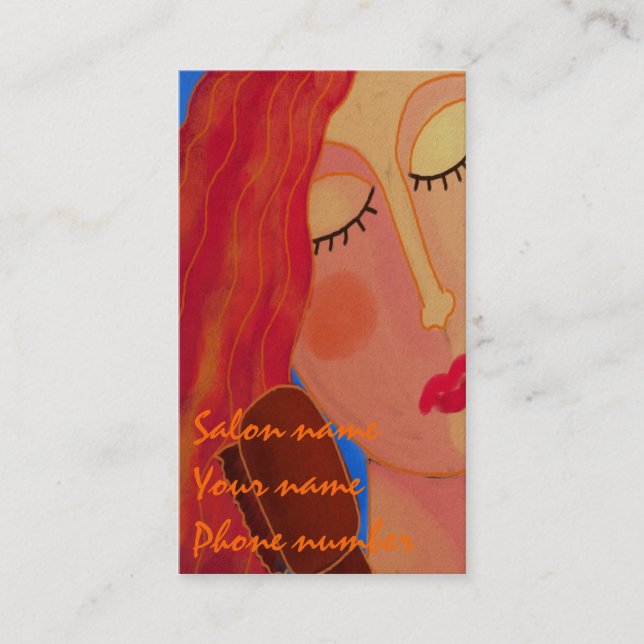 Brushing Her Hair Appointment Card (Front)