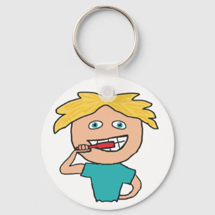 Brushing Teeth Key Ring