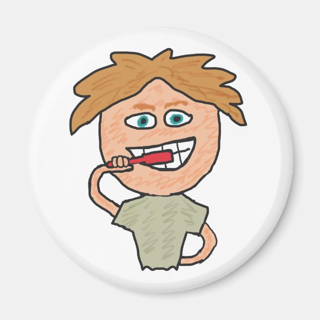 Brushing Teeth Magnet (Front)
