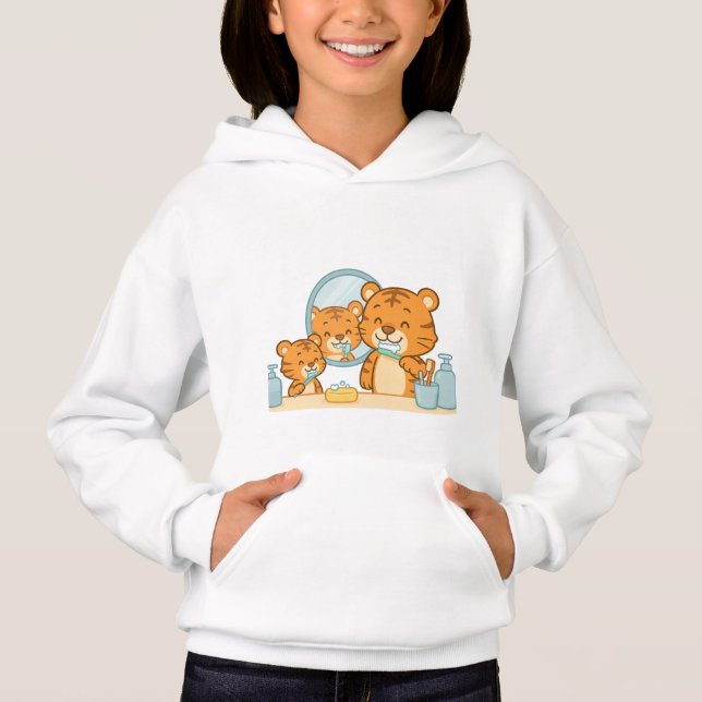 Brushing Tigers – Cute Morning Routine (Front)