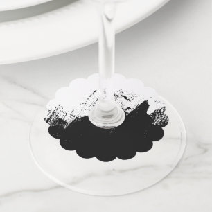 Brushstroke 10 wine glass tag