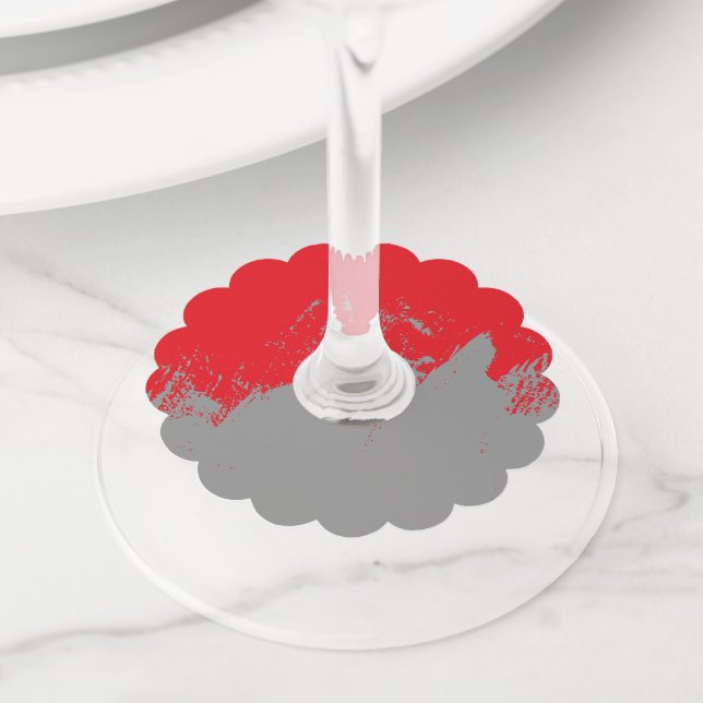 Brushstroke 12 wine glass tag (Close Up)