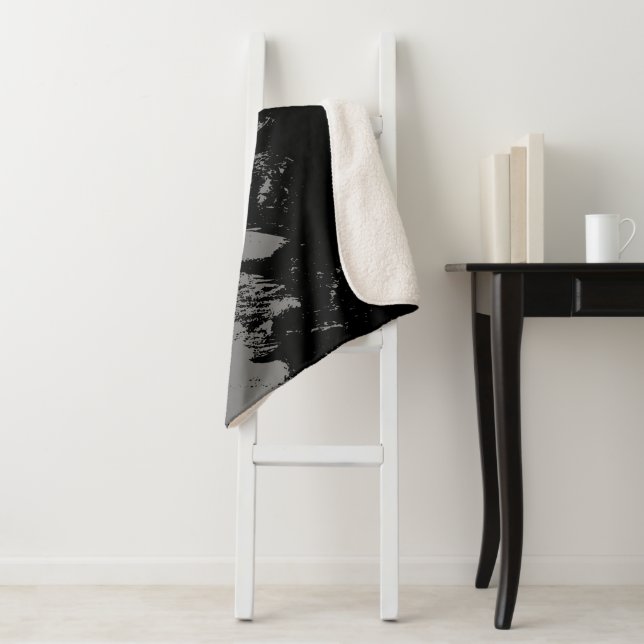 Brushstroke 2 sherpa blanket (In Situ)