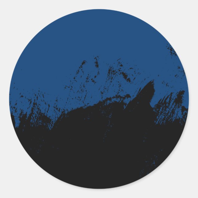 Brushstroke 8 classic round sticker (Front)