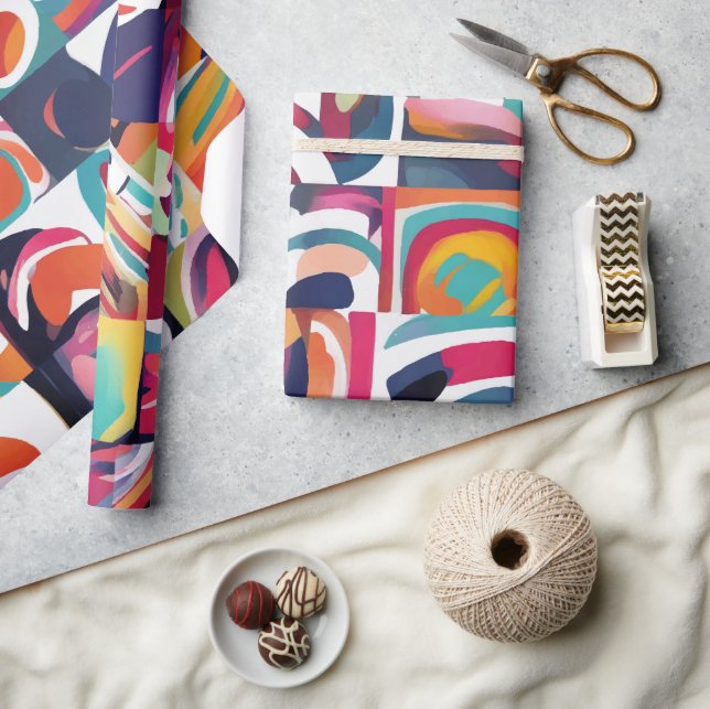 Brushstroke abstract wrapping paper (Crafts)