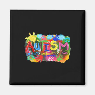 Brushstroke Autism Awareness Accept Understand Lov Magnet