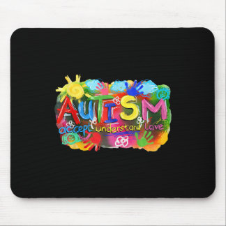 Brushstroke Autism Awareness Accept Understand Lov Mouse Mat