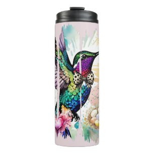 Brushstroke Bird Art Thermal Tumbler