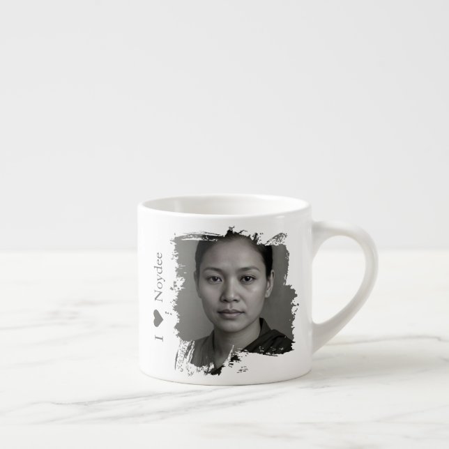 Brushstroke design for your image and text espresso cup (Right)